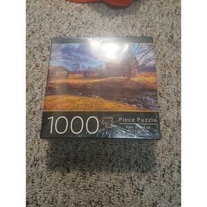 Jigsaw Puzzle 1000 Pieces 'Old Barn' Country Farm Field Landscape FACTORY SEALED